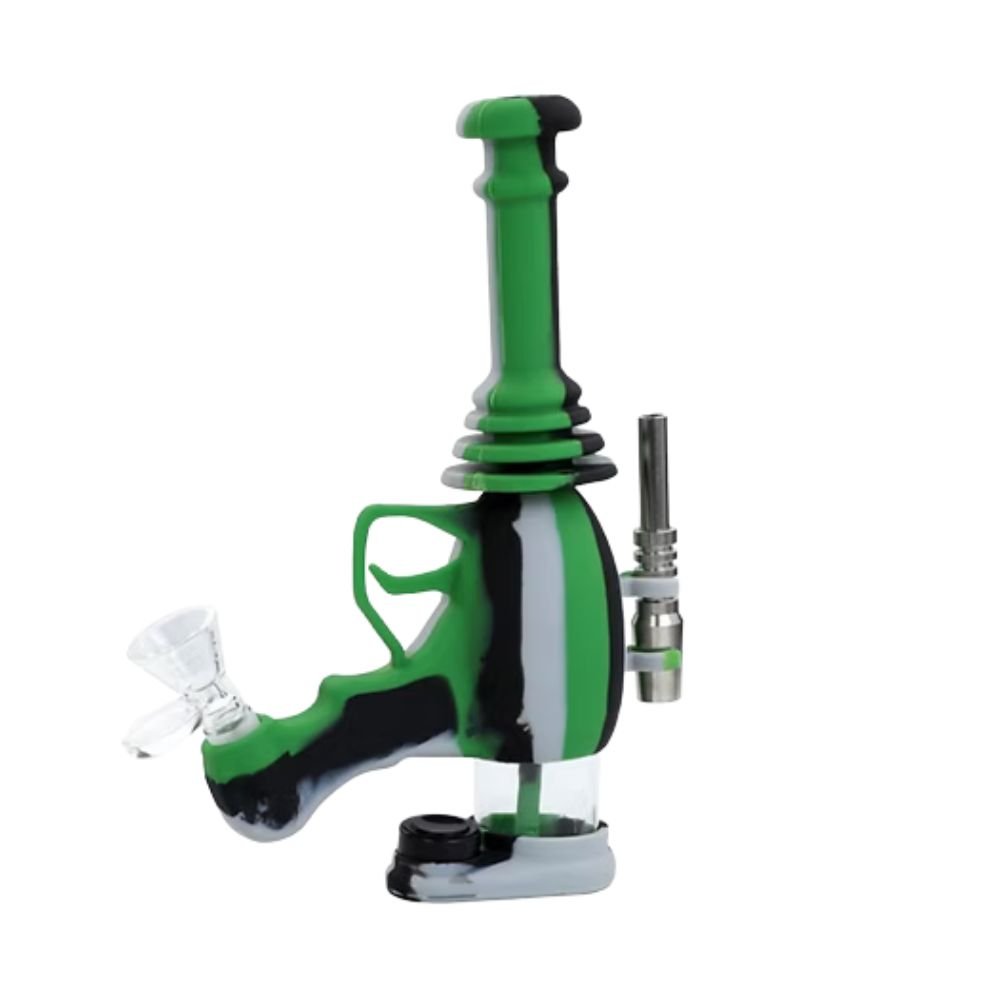 Bong de Silicon Dab Pipa Pistola Laser Bong de Silicon Dab | Pipa Pistola Laser - Imagen 1