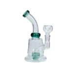 Bong de Vidrio Pyrex Chico Detalles Verdes 15cm HP23