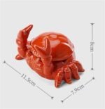 Cenicero De Cerámica con Forma De Cangrejo, Pequeño con Cubierta, Anti-Cenizas - Imagen 2