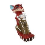 Cosy Molds Skull Cat Water Pipe 9.4″ | Bong de Resina + Vidrio Bong Halloween - Imagen 4